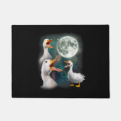 Paillasson 3 Canards Hurle À La Lune Drôle Bizarre Maudit Can (Devant)