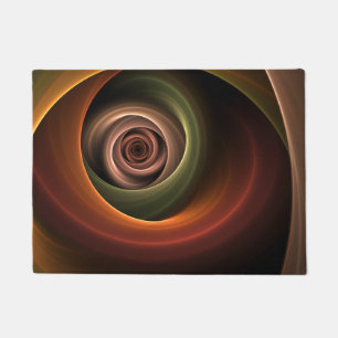 Paillasson 3D Spirale Abstraite couleurs chaudes Art fractal