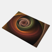 Paillasson 3D Spirale Abstraite couleurs chaudes Art fractal  (Incliné)