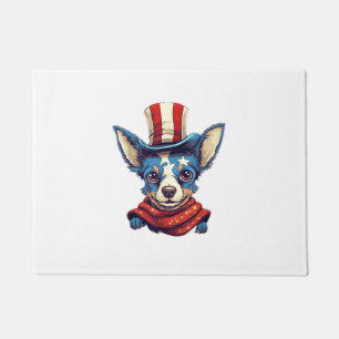 Paillasson 4 juillet Patriotique Rat Terrier Chien