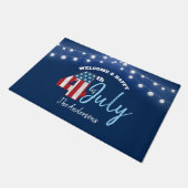 Paillasson 4 juillet Patriotique Rouge Bleu Bleu Bleu États-U (Incliné)