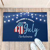 Paillasson 4 juillet Patriotique Rouge Bleu Bleu Bleu États-U