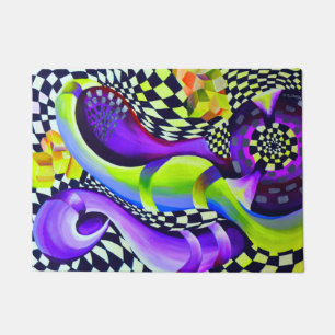 Paillasson 80 s Art Deco Geometric Pattern