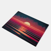 Paillasson 80s Synthwave Red Sea and Vintage Sunset (Incliné)