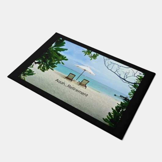 Paillasson Aaah...Retraite, design populaire. (Incliné)