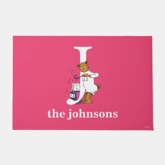 Paillasson ABC du Dr Seuss : Lettre J - Blanc | Ajouter Votre (Devant)