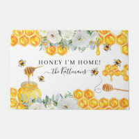 Abeille Bourdon à nid d'abeille floral | Monogramm