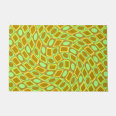 Paillasson Abstract geometric swirl retro lime pattern (Devant)