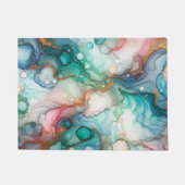 Paillasson Abstract in Pink, Teal, Blue, and Gold (Devant)