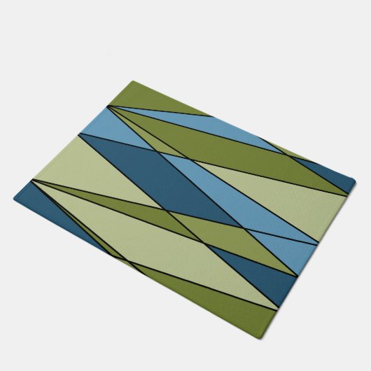 Paillasson Abstrait formes géométriques modernes triangles bl (Incliné)