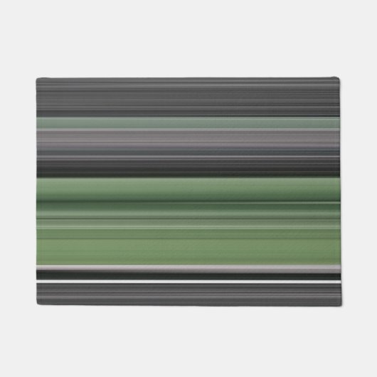 Paillasson Abstrait n° 1 : vert olive et gris (Devant)
