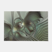 Paillasson Abstrait Olive Sage Green Grey Fractal Art Imagina (Devant)
