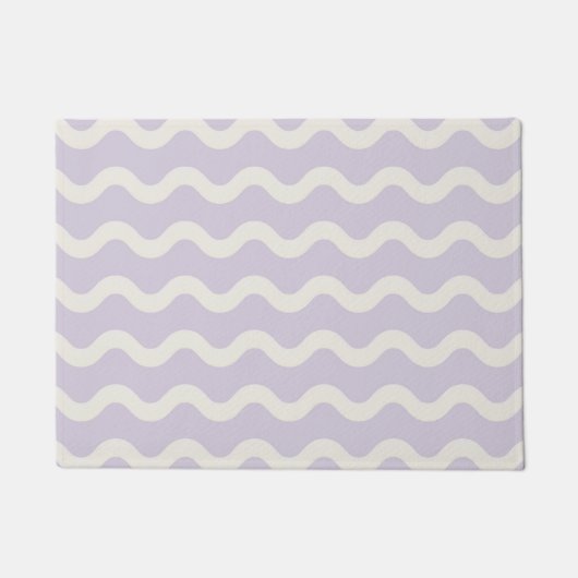 Paillasson Abstrait Purple Wavy Stripe Printemps moderne été (Devant)
