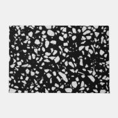 Paillasson Abstrait Terrazzo Mosaic Motif noir et blanc (Devant)