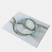 Paillasson Abstrait Turquoise Brown Gold Elegance (Incliné)