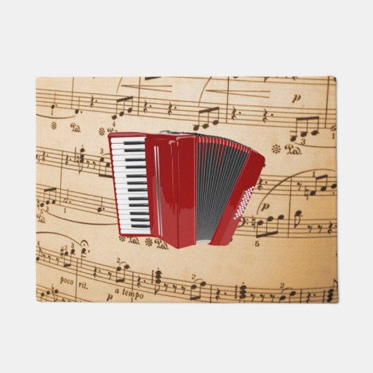 Paillasson Accordion Music, design populaire, (Devant)