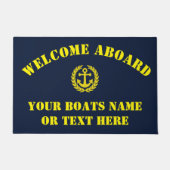 Paillasson Accueil à bord d'ancre nautique de bateau (Devant)