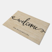 Paillasson Accueil à la mode rustique de la typographie | (Incliné)
