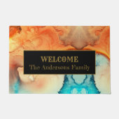 Paillasson Accueil Abstrait et coloré moderne (Devant)