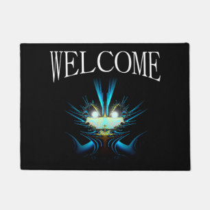 Paillasson Accueil Alien bleu