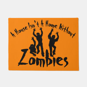 Paillasson Accueil avec Décor Halloween Zombies
