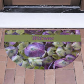 Paillasson Accueil botanique de l'Hydrangée violette et crème