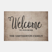 Paillasson Accueil Brown rustique et léger (Devant)