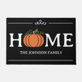 Paillasson Accueil Citrouille noir et blanc Chute personnalis (Devant)