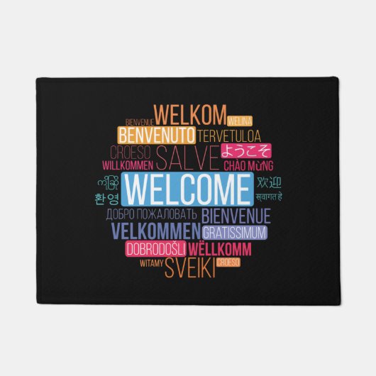 Paillasson Accueil dans différentes langues (Devant)