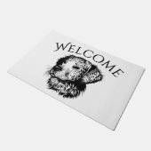 Paillasson Accueil de Canine Head Sketch (Incliné)