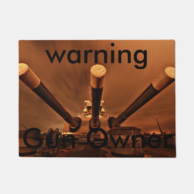 Paillasson Accueil de propriétaire d'arme à feu mat (Devant)