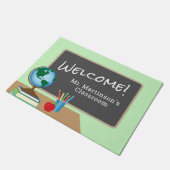 Paillasson Accueil de salle de classe de professeur du globe (Incliné)