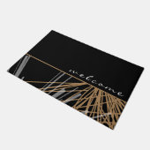 Paillasson Accueil décoratif moderne Noir & Or (Incliné)