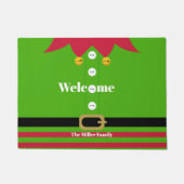 Paillasson Accueil d'Elf de Noël (Devant)