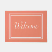 Paillasson Accueil élégant du script Peach (Devant)