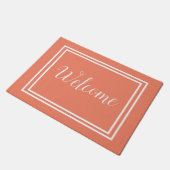 Paillasson Accueil élégant du script Peach (Incliné)