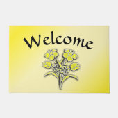 Paillasson Accueil Fleur Jaune (Devant)