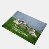 Paillasson Accueil mignon de bébés de cygne (Incliné)