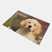 Paillasson Accueil mignon de photo de visage de chiot de (Incliné)