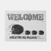 Paillasson Accueil mignonne chatte-mère de Hérisson coutume P (Devant)