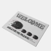 Paillasson Accueil mignonne chatte-mère de Hérisson coutume P (Incliné)