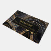 Paillasson Accueil moderne Elegant Noir et Or (Incliné)