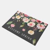 Paillasson Accueil moderne Printemps Pink Peonies Floral (Incliné)