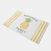 Paillasson Accueil nautique Nom de famille Ancre Blanc (Incliné)