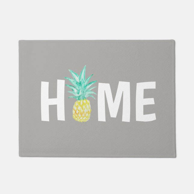 Paillasson Accueil Peinture d'ananas Tropical Floor Mat (Devant)