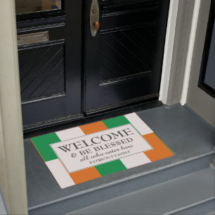 Paillasson Accueil personnalisé du DRAPEAU IRLANDAIS