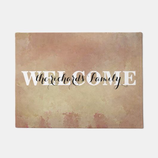 Paillasson Accueil personnalisé Moderne Funny Famille Monogra (Devant)