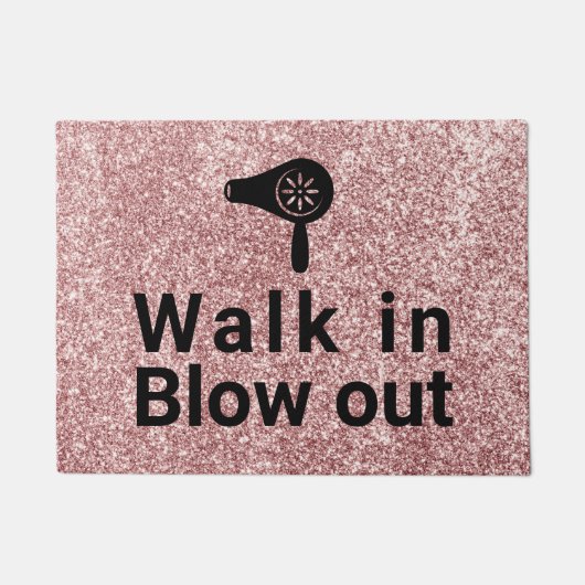 Paillasson Accueil rose de salon de parties scintillantes (Devant)