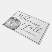 Paillasson Accueil rustique de style de ferme vous citrouille (Incliné)