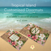 Paillasson Accueil tropical customisé aux îles